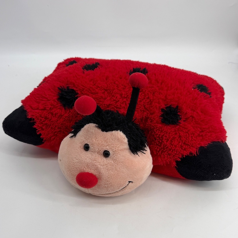 Pillow Pets Ladybug Plush Stuffed Animal Red Black Polka Dot 2010
